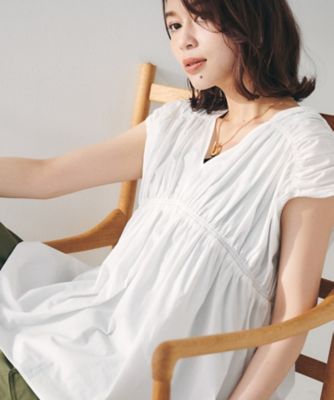 ＜UNTITLED L (Women/大きいサイズ)＞【コットン１００／洗える／トレンド】シャーリングブラウス（２００２４６３２４０）