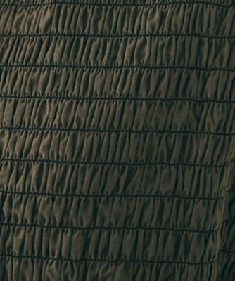 【コットン１００／夏ワンピ／ナロー】シャーリングワンピース（２００２４６３２４１）