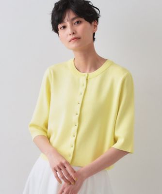 【SALE】OPAQUE.CLIP (Women)/オペークドットクリップ ショートニットカーディガン(2002463281) イエロー031 トップス【三越伊勢丹/公式】
