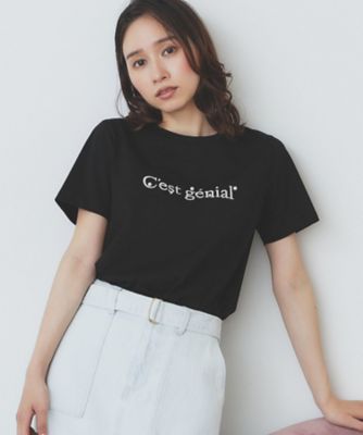 パール調刺繍ロゴＴシャツ【汗ジミ防止／吸水速乾／接触冷感／ＵＶケア／洗濯機洗い可】（２００２４６３６７２）