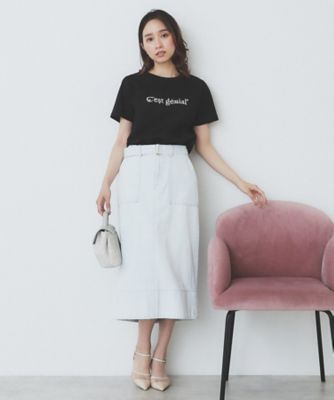 パール調刺繍ロゴＴシャツ【汗ジミ防止／吸水速乾／接触冷感／ＵＶケア／洗濯機洗い可】（２００２４６３６７２）
