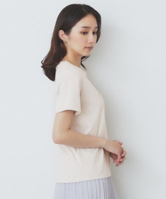 パール調刺繍ロゴＴシャツ【汗ジミ防止／吸水速乾／接触冷感／ＵＶケア／洗濯機洗い可】（２００２４６３６７２）