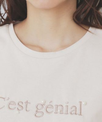 パール調刺繍ロゴＴシャツ【汗ジミ防止／吸水速乾／接触冷感／ＵＶケア／洗濯機洗い可】（２００２４６３６７２）