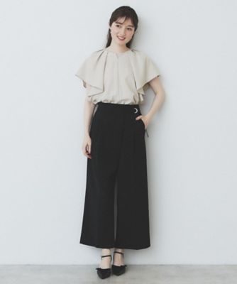 美品　メイメイジェイ　ブラウス　フリル　タック　　バックデザイン　ブルー 38 美品 メイメイジェイ ブラウス フリル タック バックデザイン