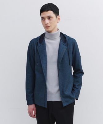 TAKEO KIKUCHI (Men)/タケオキクチ【JUST ONE LAYER】ダウンファブリックZIPパーカー(2002464178) アオ093 トップス【三越伊勢丹/公式】