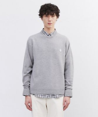 TAKEO KIKUCHI (Men)/タケオキクチ【Air Palette Knit】ワンポイント カラーニット プルオーバー(2002464196) グレー011 トップス【三越伊勢丹/公式】