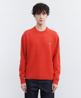 TAKEO KIKUCHI (Men)/タケオキクチ【Air Palette Knit】ワンポイント カラーニット プルオーバー(2002464196) オレンジ067 トップス【三越伊勢丹/公式】