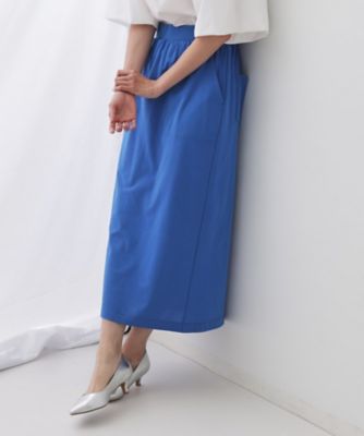 【SALE】OPAQUE.CLIP (Women)/オペークドットクリップ イージーナロースカート/セットアップ対応【UVケア/接触冷感/洗濯機洗い可】(2002464601) アオ093 ロングスカート【三越伊勢丹/公式】