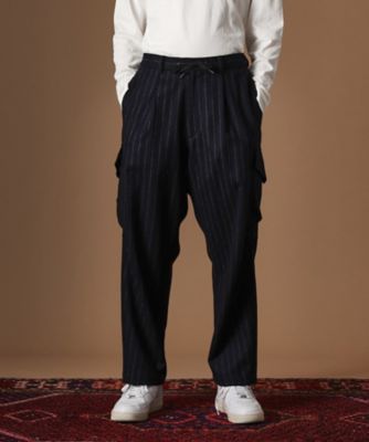 フランネルストライプカーゴパンツ（2002464610） | TAKEO