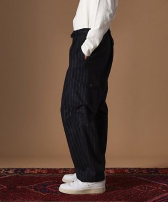 フランネルストライプカーゴパンツ（2002464610） | TAKEO