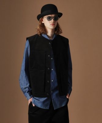 TAKEO KIKUCHI (Men)/タケオキクチ【Sサイズ~】コーデュロイ4パッチポケットヴェスト(2002464611) クロ019 ベスト【三越伊勢丹/公式】