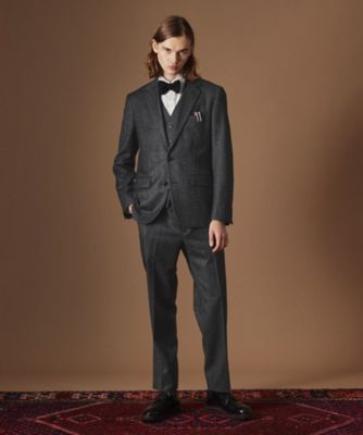 ✨未使用級 リネン✨タケオキクチ　サマージャケット　M　ダブルブレスト　チェック Sサイズ～】ピンチェックミルドジャケット（2002464620