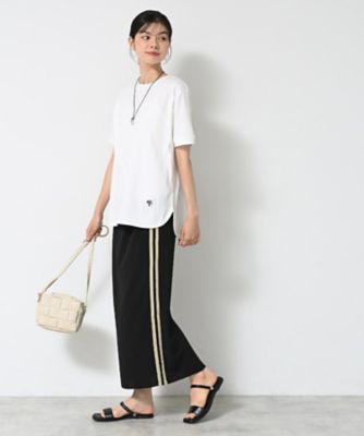 ウエストゴム・洗える】カットジョーゼットライン入りタイト