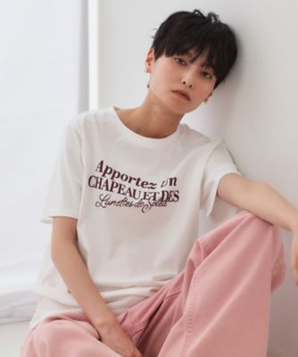 ＜OPAQUE.CLIP (Women)＞サーフロゴＴシャツ【洗濯機洗い可】（２００２４６４７５０）