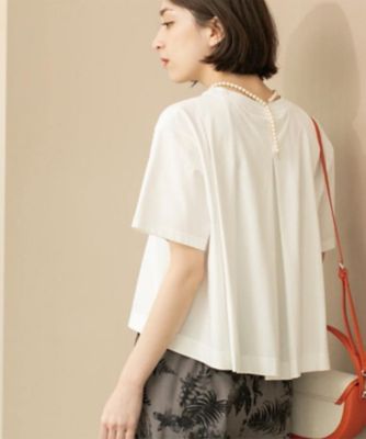 ＜OPAQUE.CLIP (Women)＞バックフレアショートＴシャツ【洗濯機洗い可】（２００２４６４７８４）