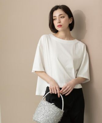 tシャツ JANE SMITH:「洗濯機可能」シアー ボートネック トップス レディース セール】JANE SMITH:〈洗濯機可能〉シアー ボートネック
