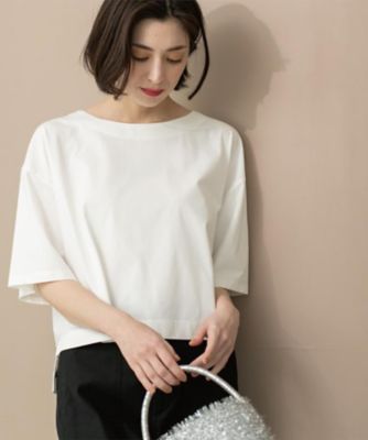 tシャツ JANE SMITH:「洗濯機可能」シアー ボートネック トップス レディース セール】JANE SMITH:〈洗濯機可能〉シアー ボートネック