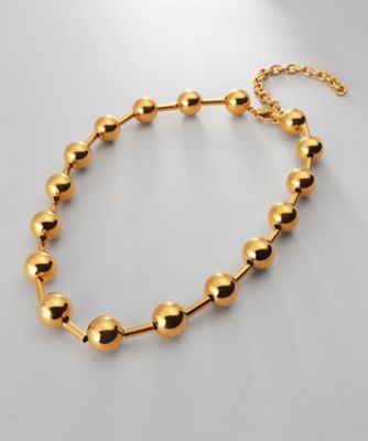 ＜COCOHNIK ONKITSCH (Women)＞シルバー　ホロウボールコネクテッド　ネックレス　ＧＰ（２００２４６５２８４）