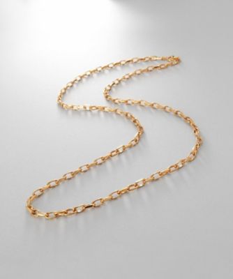 シルバー デザインチェーン ニュアンスケーブルネックレス（55cm