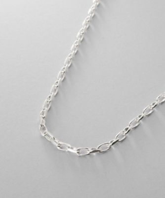 シルバー デザインチェーン ニュアンスケーブルネックレス（55cm