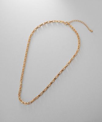 シルバー デザインチェーン ニュアンスケーブルネックレス（38cm