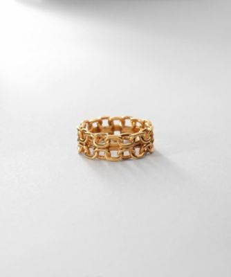 ＜COCOHNIK ONKITSCH (Women)＞シルバー　ビスマルクチェーンモチーフリング　ＧＰ（２００２４６５３０３）