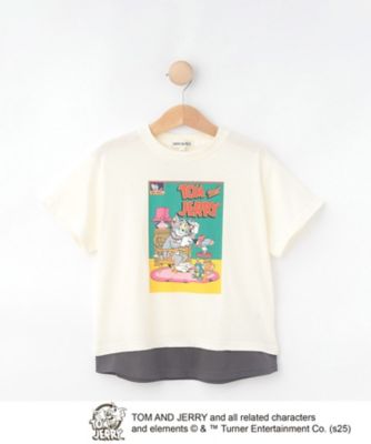 ＜SHOO･LA･RUE (Baby&Kids)＞【ＴＯＭ　ａｎｄ　ＪＥＲＲＹ】　ひんやり裾レイヤードＴシャツ（２００２４６５３２５）