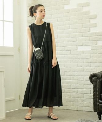 【新品】room306 ワンピース　リネン　麻　ティアードワンピース 新品】room306 ワンピース リネン 麻 ティアードワンピース