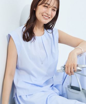 【SALE】INDIVI (Women)/インディヴィ【クールエアー素材/UVケア/吸汗速乾】エアリータックブラウス(2002465370) グレー011 トップス【三越伊勢丹/公式】