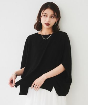 アンタイトル　日本製　プルオーバーブラウス　L相当　着用感のない美品 きれいめ/エレガント】サテンオーガンジー インナーブラウス