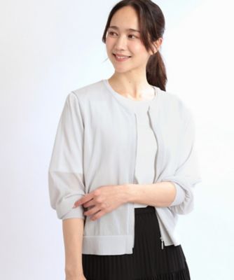 カーディガン 「夏SALE／手洗い可」ジップアップニットカーディガン レディース 夏SALE／手洗い可】ジップアップニットカーディガン