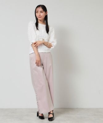 tシャツ 「今すぐ活躍！／パフスリーブ」ジャカードプルオーバー レディース 今すぐ活躍！／パフスリーブ】ジャカードプルオーバー