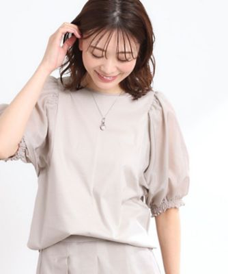 drawer ドゥロワー シアーパフスリーブカットソー DRAWER カットソー drawer ドゥロワー シアーパフスリーブカットソー