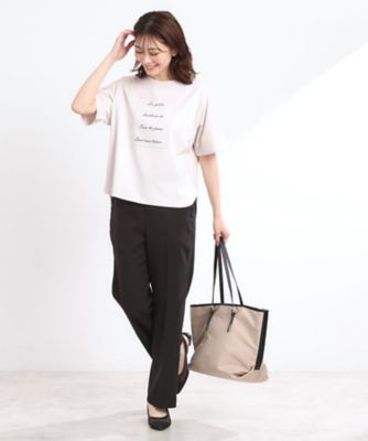 UVカット／接触冷感／マシンウォッシュ可】ドルマンスリーブロゴT