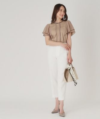 tシャツ 「手洗い可／日本製」異素材組合せのジャージトップス レディース COUP DE CHANCE tシャツ 「洗える／日本製」異素材組合せの