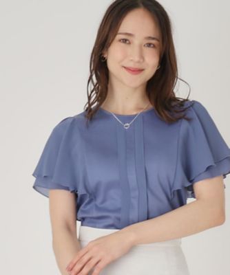 ヤ*ー様 美品ラッセルノ　異素材　プルオーバー 4 イベントセール】 大きいサイズ レディース 異素材切替えアシメ