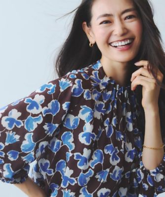 美品！ユキトリイ インターナショナル 花柄 ブラウス ユキトリイ YUKI TORII 花柄 シャツ ブラウス 長袖 M - メルカリ