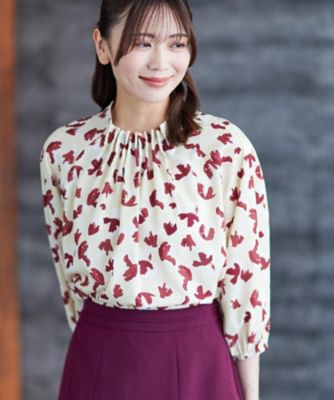 Reflect (Women)/リフレクト 花柄タックデザインブブラウス(2002465997) ベージュ151 トップス【三越伊勢丹/公式】