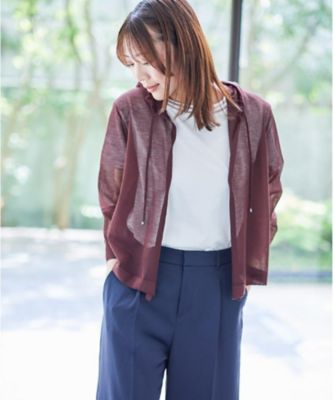 手洗い可／気軽な羽織りに◎】フード付きシアーカーディガン