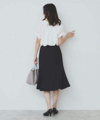 《７色展開／ＸＳ－ＬＬサイズ》タックスリーブスキッパーブラウス【洗濯機洗い可／吸水速乾／抗ピル／防シワ／イージーアイロン】（２００２４６６４