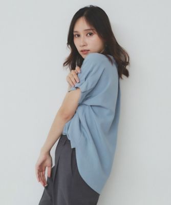 《７色展開／ＸＳ－ＬＬサイズ》タックスリーブスキッパーブラウス【洗濯機洗い可／吸水速乾／抗ピル／防シワ／イージーアイロン】（２００２４６６４