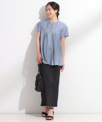 S－LL／ひんやり】インせず決まる タックプリーツシャツ