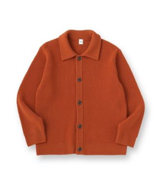 タスマニアウール混畦編みカーディガン（2002485057