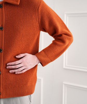 タスマニアウール混畦編みカーディガン（2002485057