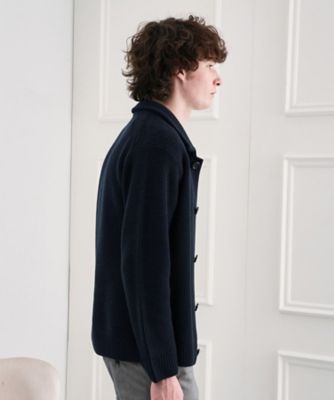 タスマニアウール混畦編みカーディガン（2002485057