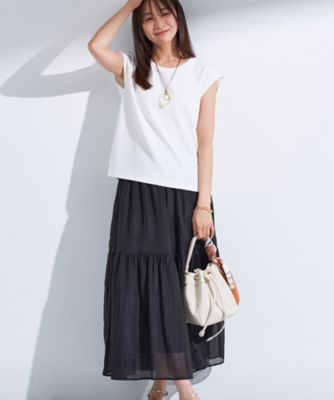 ＜INDIVI S (Women/小さいサイズ)＞【２点セット／着回し◎】ノースリーブ＆ティアードスカート　カセット服（２００２４８５０６６）