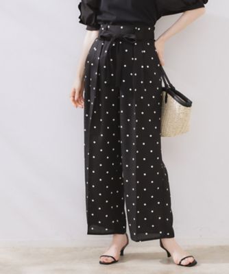 配色リボンドットパンツ（2002489465） | COUTURE