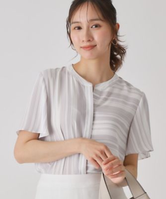 伊勢丹購入　婦人ブラウス　長袖　ストライプ柄　新品タグ付き　9号サイズ　通年OK 楽天市場】【2,144円！2点購入クーポンで】 ブラウス レディース