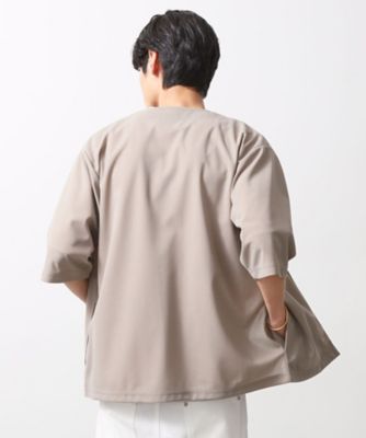 梨地アンサンブルカーディガン 五分袖カーディガン＋半袖T