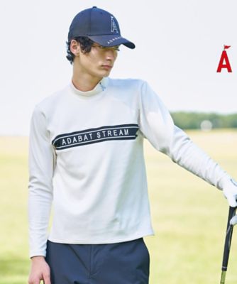 ＜ADABAT STREAM(Women/Men)＞フロントロゴモックネックＴ（２００２４９９８３０）